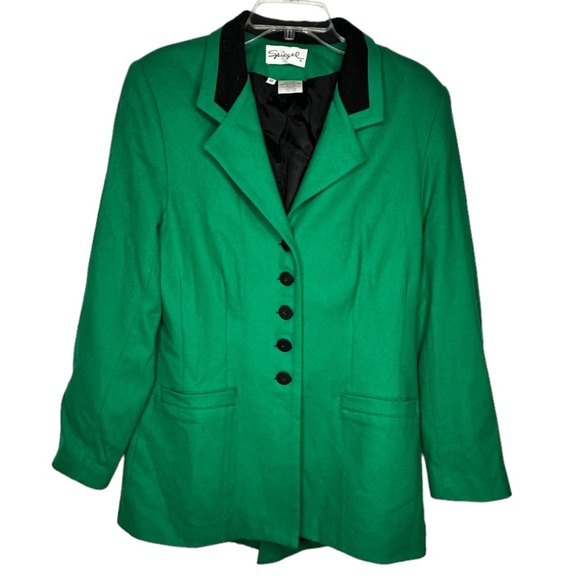 Vintage Jackets & Blazers - Vintage Spiegel Green Wool Blazer‎